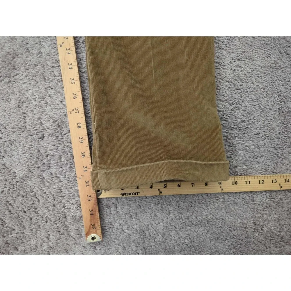 Roundtree & Yorke Pants Mens 36x34 Brown Corduroy Pleated Cuffed Hem Classic NEW